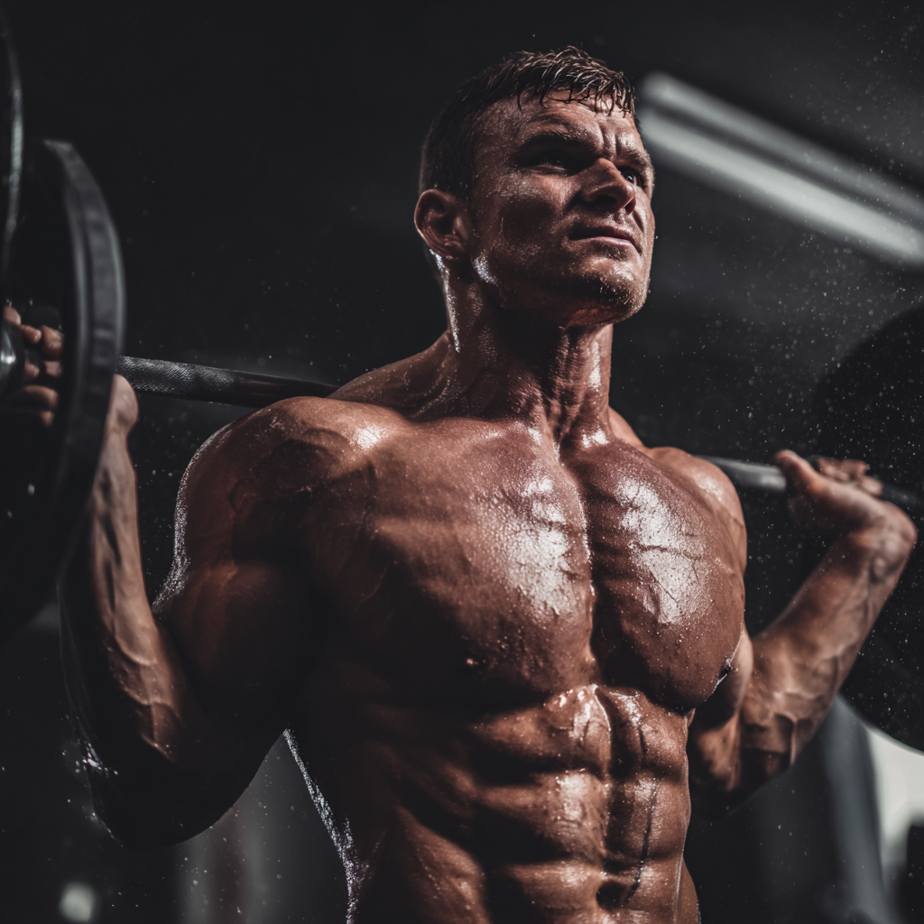 Чоловік на тренуванні